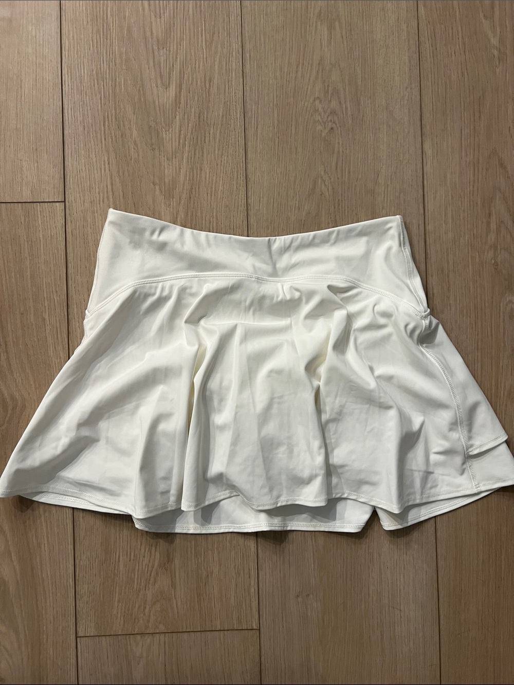 Old Navy White Athletic Skort with Flared Hem